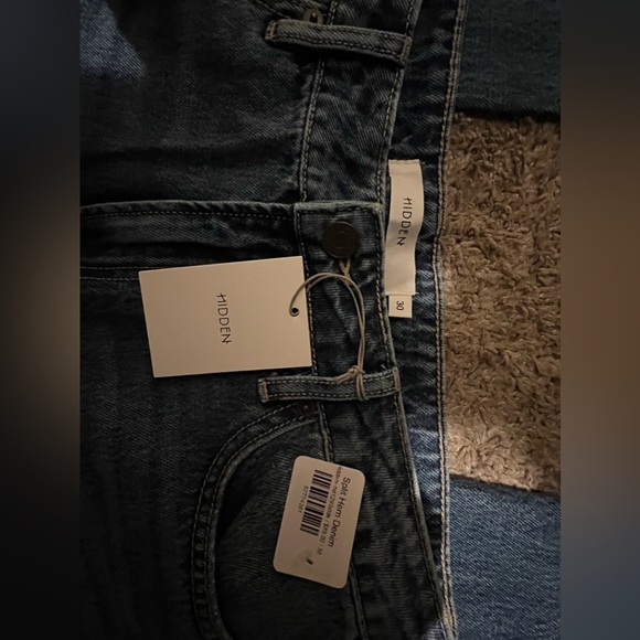 Hidden “Tracy Distressed Split Hem” in Dark wash - Picture 4 of 7